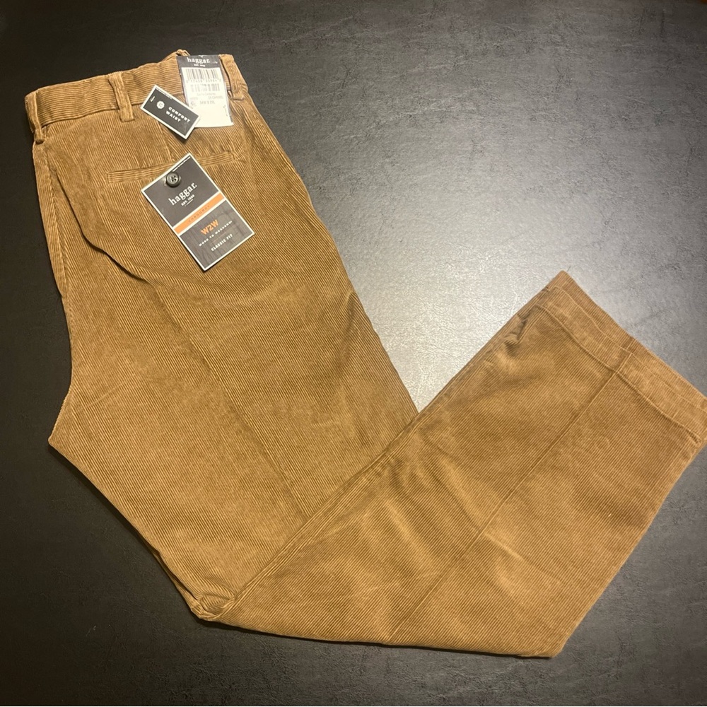 Haggar Men's Tan Corduroy Pants